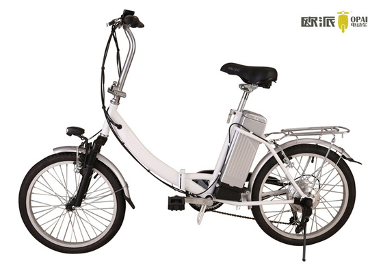 Bici eléctrica ajustable de dos ruedas del plegamiento del peso ligero eléctrico de plata de la bicicleta